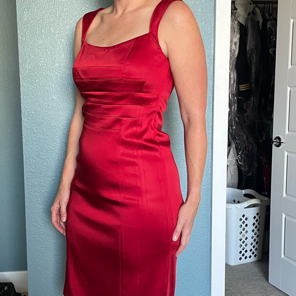 Red evening dress